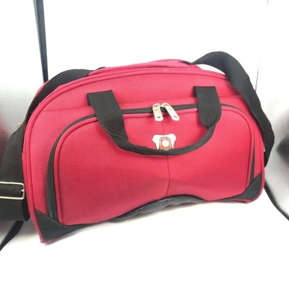 Wenger SA6300 Overnight Weekend Travel Tote Bag Shoulder Strap Zippers Red 15" - Picture 1 of 16